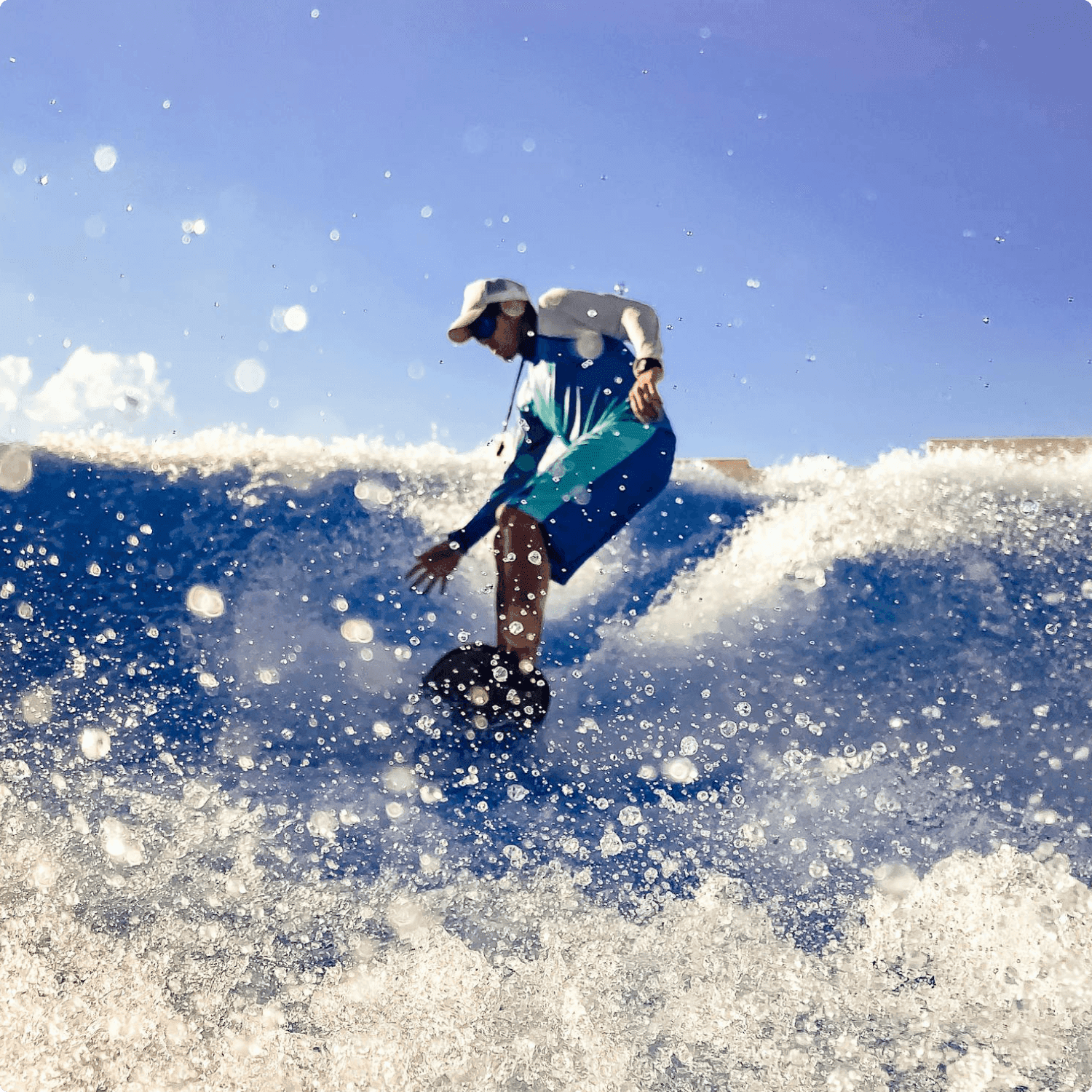 Acrobatic trick on beach